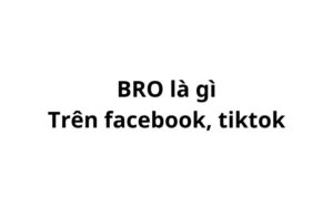 BRO là gì trên facebook, tiktok? viết tắt của từ gì?